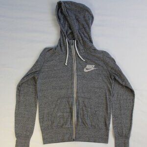 Nike Womens Medium Long Sleeve Light Grey Zip up